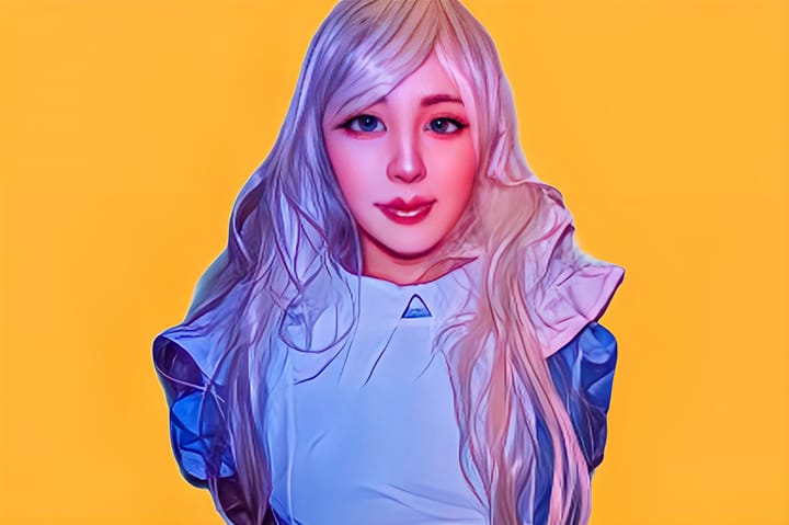 Kotoe Hashimoto in a maid outfit