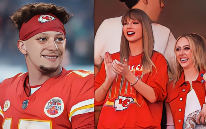 Patrick Mahomes, Brittany Mahomes and Taylor Swift